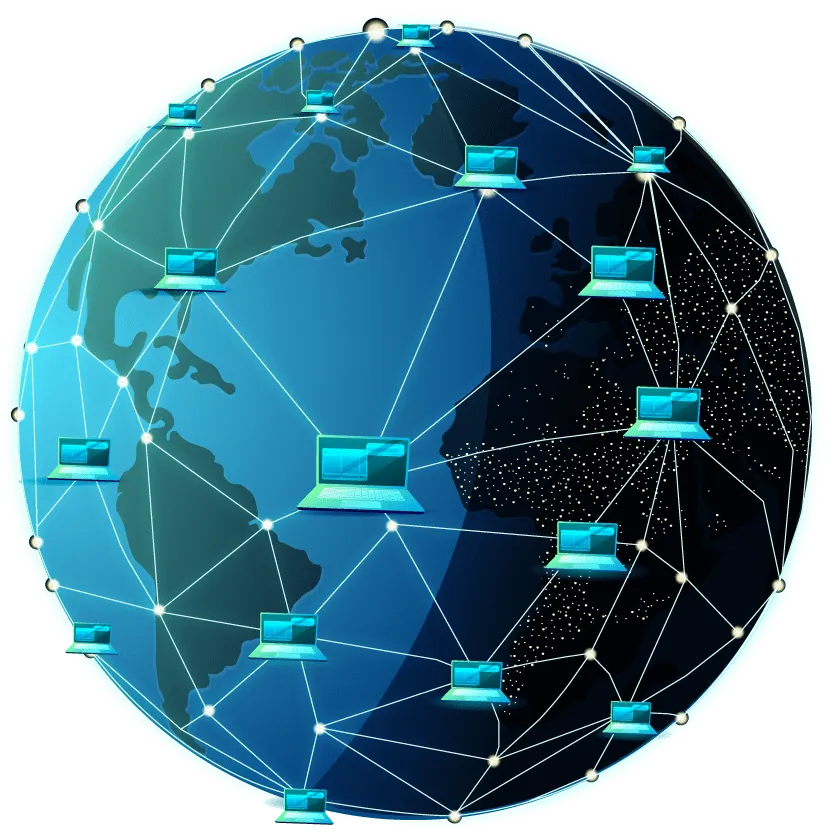 Earth with a decentralized network of computers