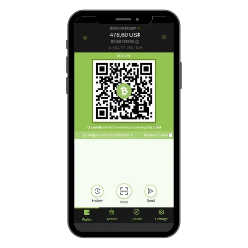 Selene BCH wallet mockup webP Selene Best BCH wallet for payments mockup
